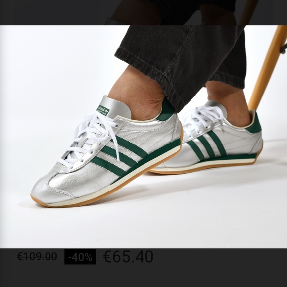 adidas Shoes - NIB adidas Silver and Green Country OG W 7.5